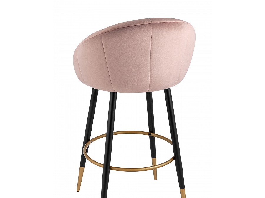 Стул барный Наоми велюр розовый