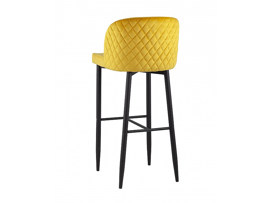 Стул барный Оскар велюр оранжевый