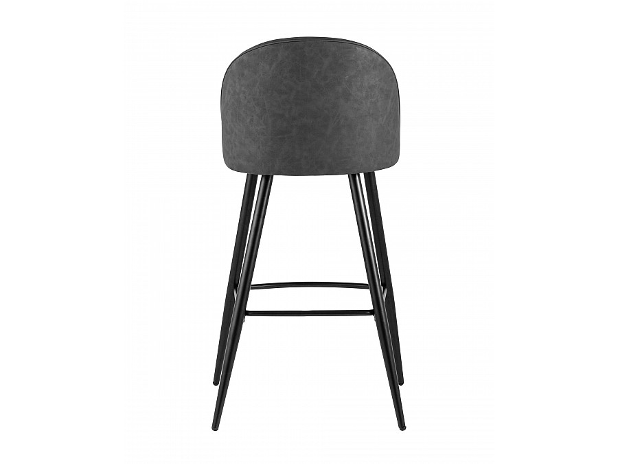 Стул барный Лион темно-серая экокожа