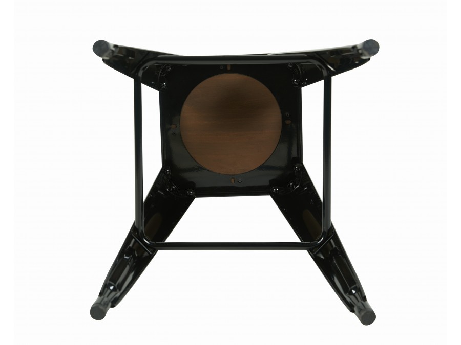 Стул барный TOLIX черный глянцевый + темное дерево KD 4 шт.