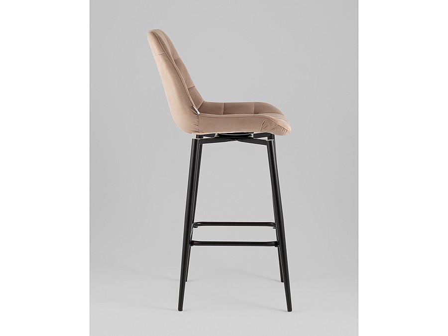 Стул барный Флекс с поворотным механизмом велюр капучино