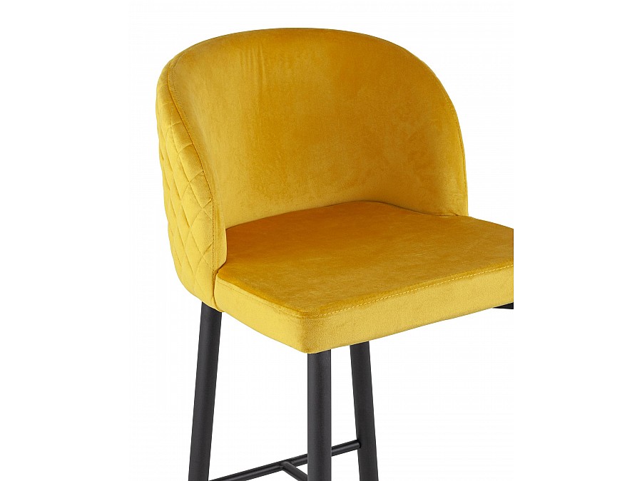 Стул барный Оскар велюр оранжевый