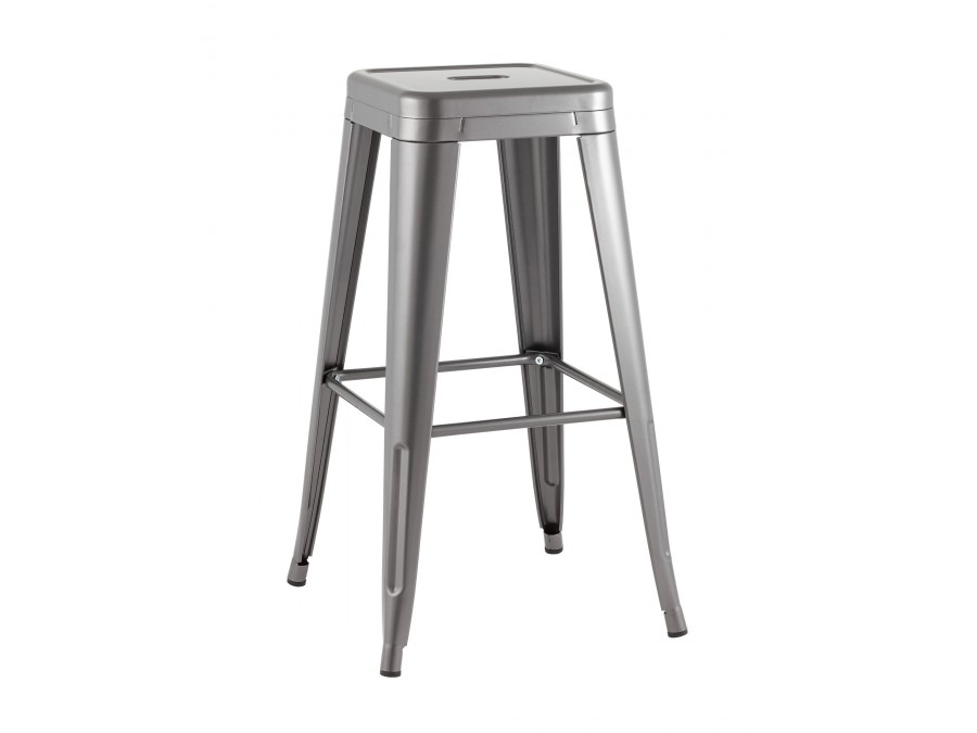 Стул барный TOLIX серебристый матовый KD