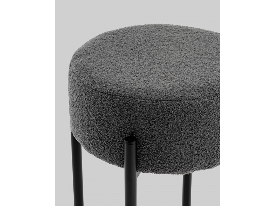 Стул барный Беккет букле темно-серый