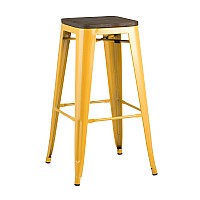 Стул барный TOLIX WOOD желтый