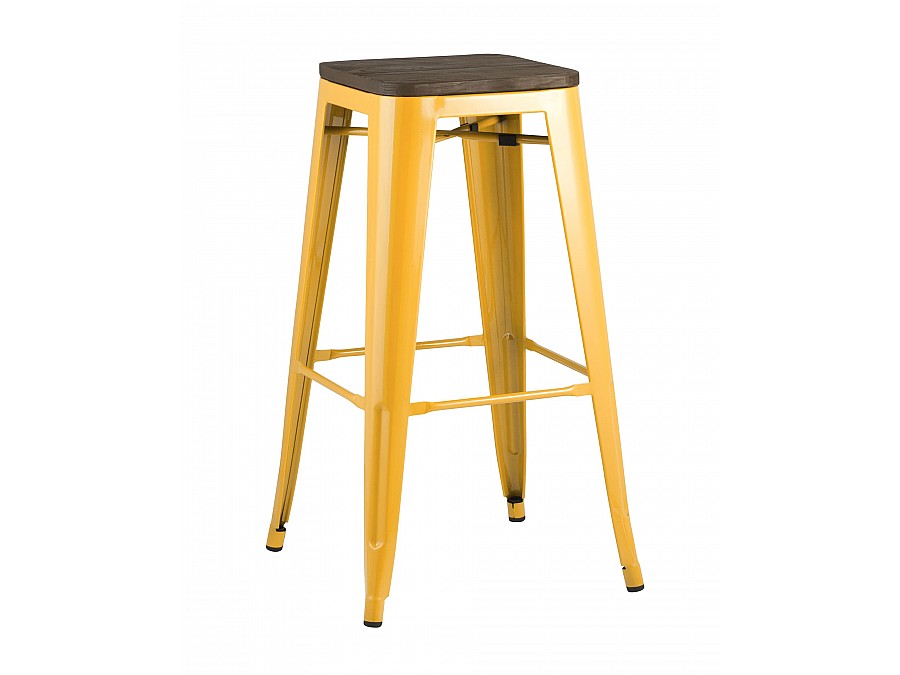 Стул барный TOLIX WOOD желтый