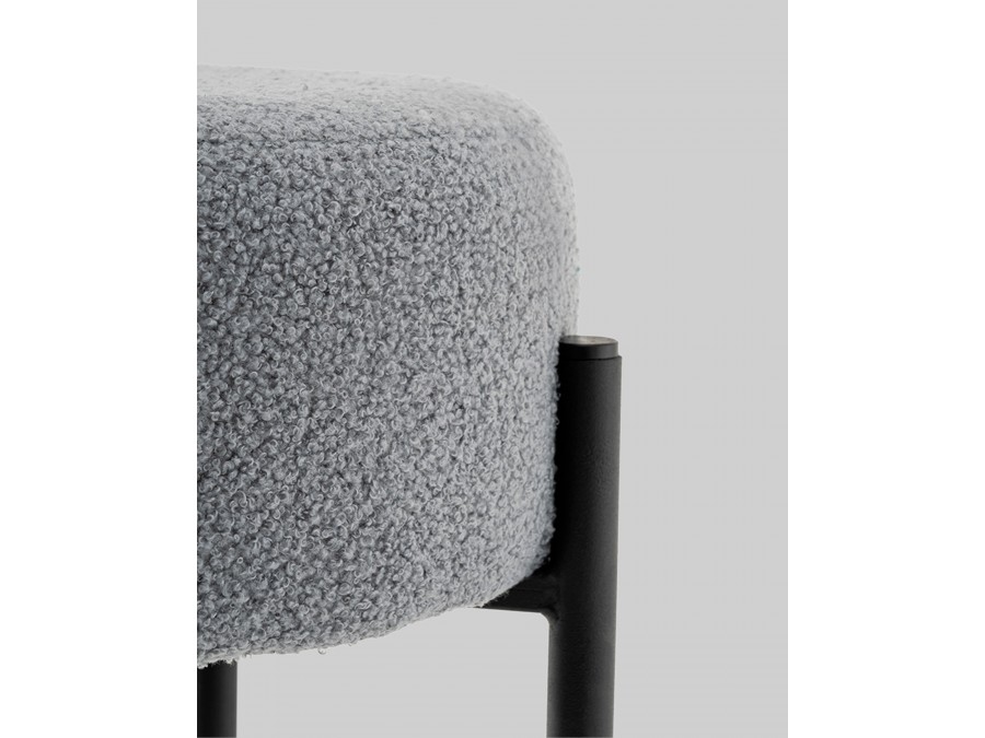 Стул барный Беккет букле светло-серый