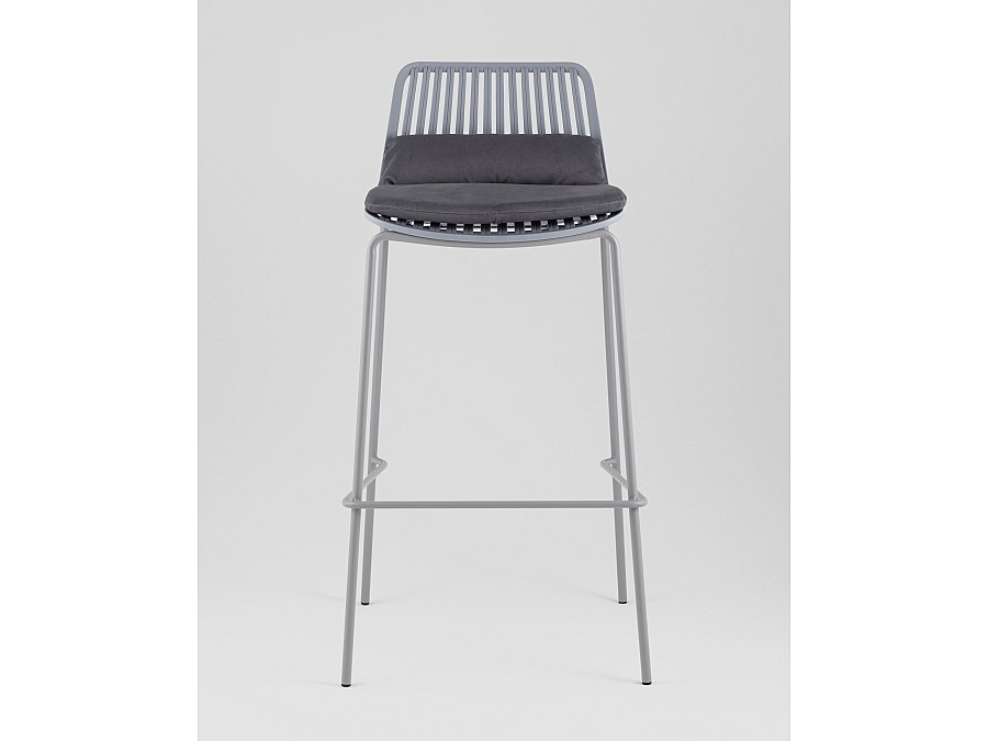 Стул барный Louran с подушкой серый