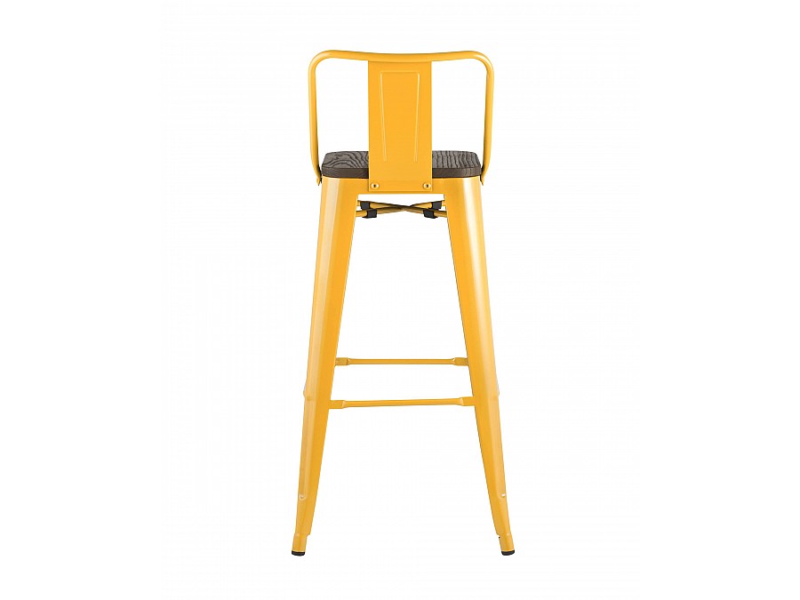 Стул барный TOLIX WOOD со спинкой желтый