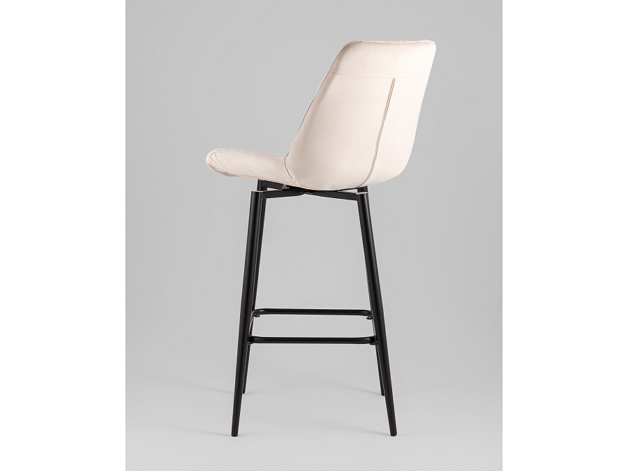 Стул барный Флекс с поворотным механизмом велюр бежевый