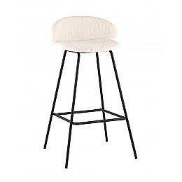 Стул барный Nita букле молочный