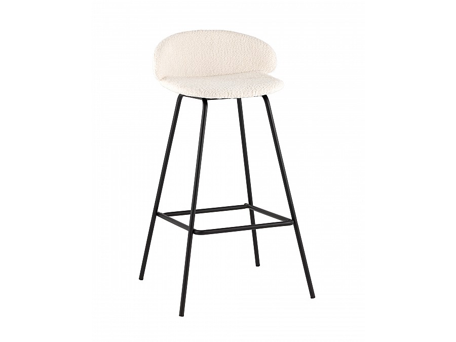 Стул барный Nita букле молочный