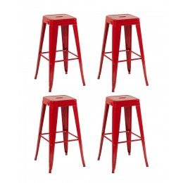 Стул барный TOLIX красный глянцевый KD 4 шт.