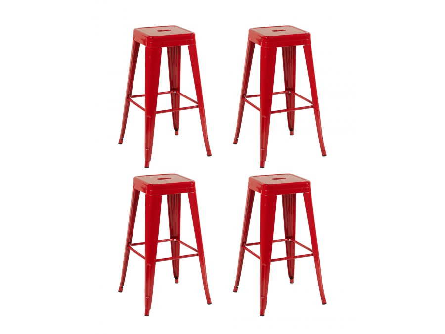 Стул барный TOLIX красный глянцевый KD 4 шт.