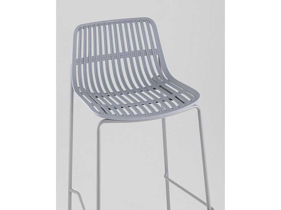 Стул барный Louran с подушкой серый