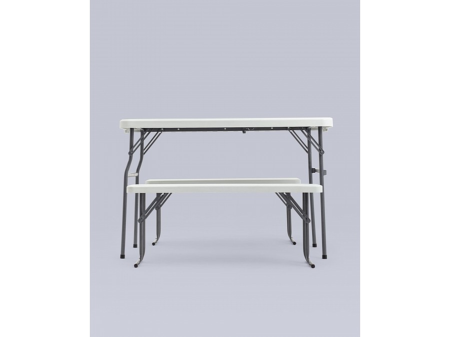 Комплект стола и двух скамеек Кейт белый