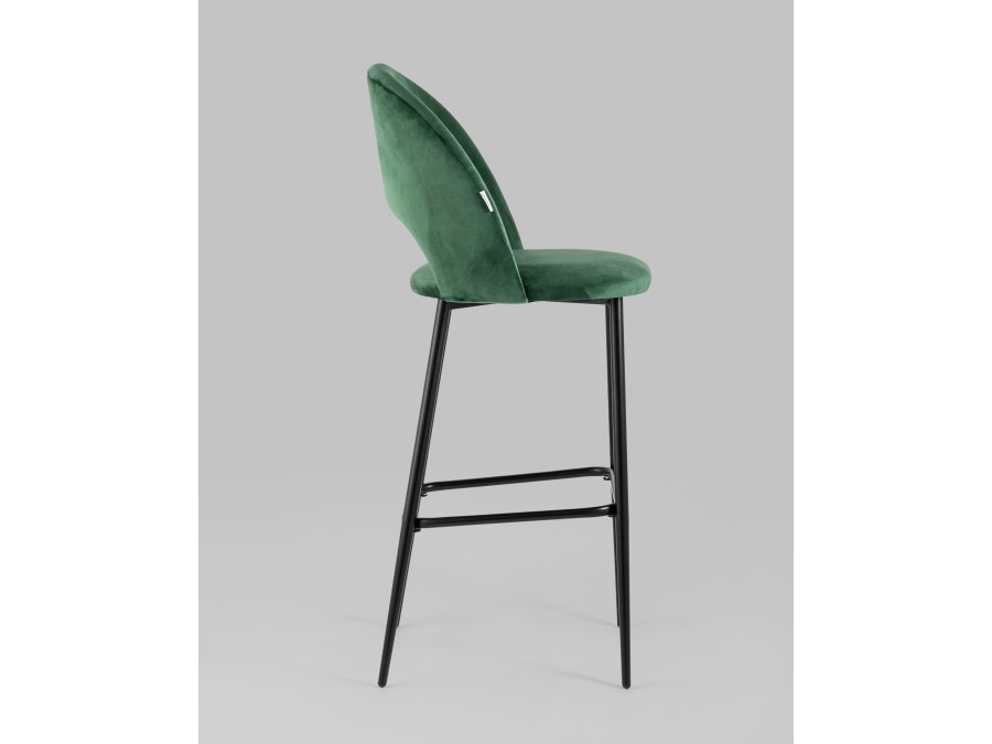 Стул барный Меган велюр зеленый 2 шт
