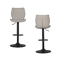 Стул барный Dome экокожа серый 2 шт