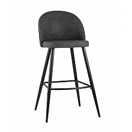 Стул барный Лион темно-серая экокожа