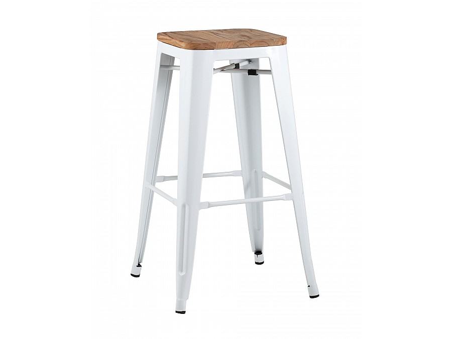 Стул барный TOLIX WOOD белый глянцевый