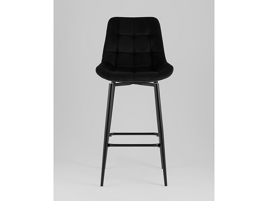 Стул барный Флекс с поворотным механизмом велюр черный