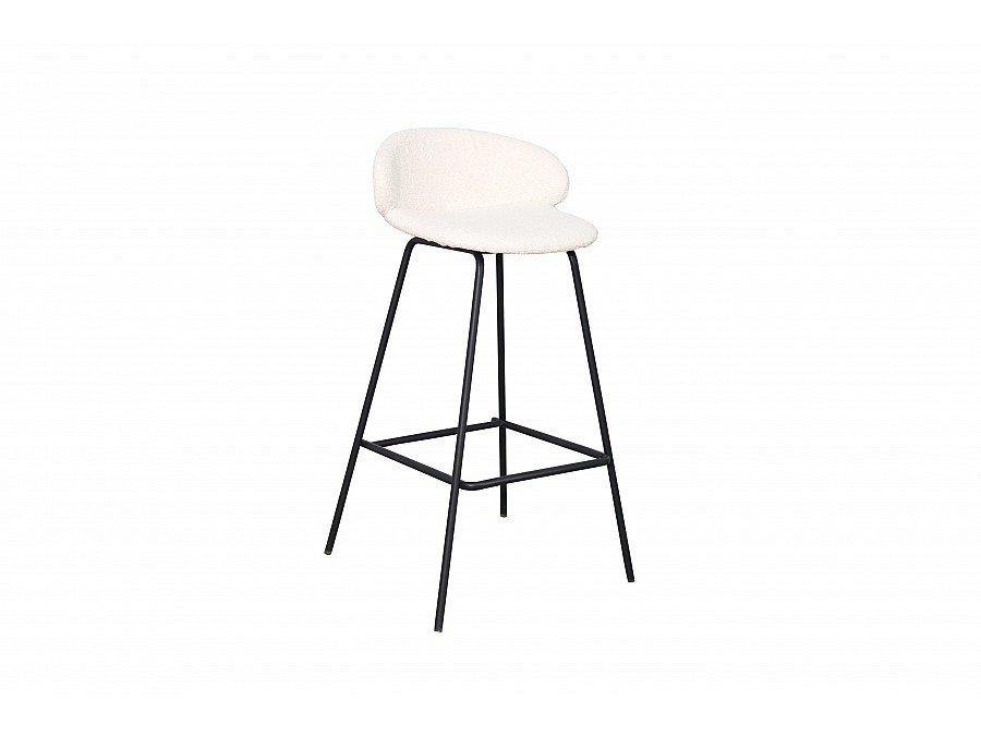 Стул барный Nita букле молочный