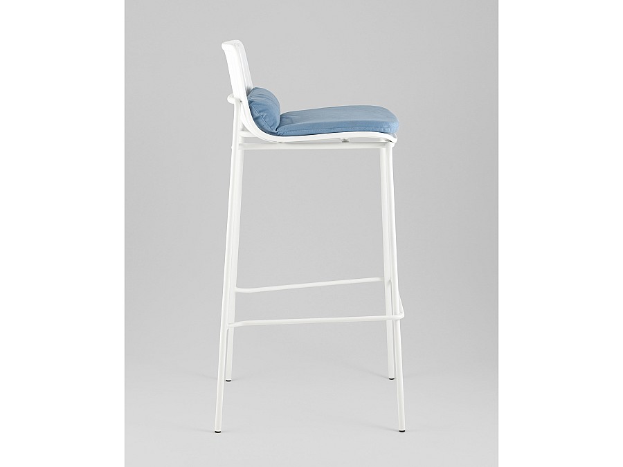 Стул барный Louran с подушкой белый