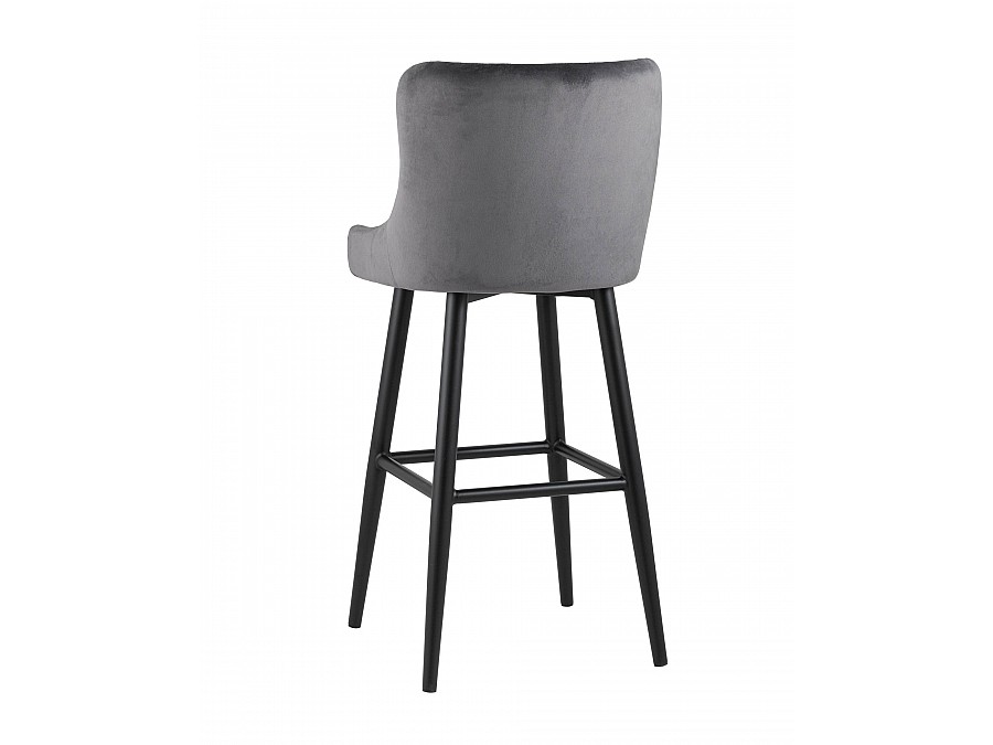 Стул барный Ститч велюр серый