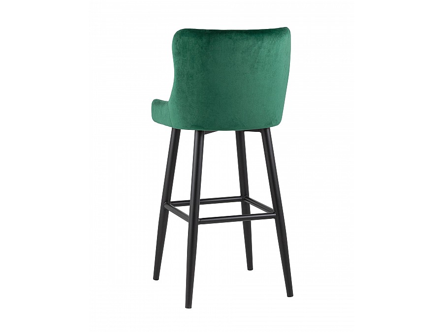 Стул барный Ститч велюр изумрудный