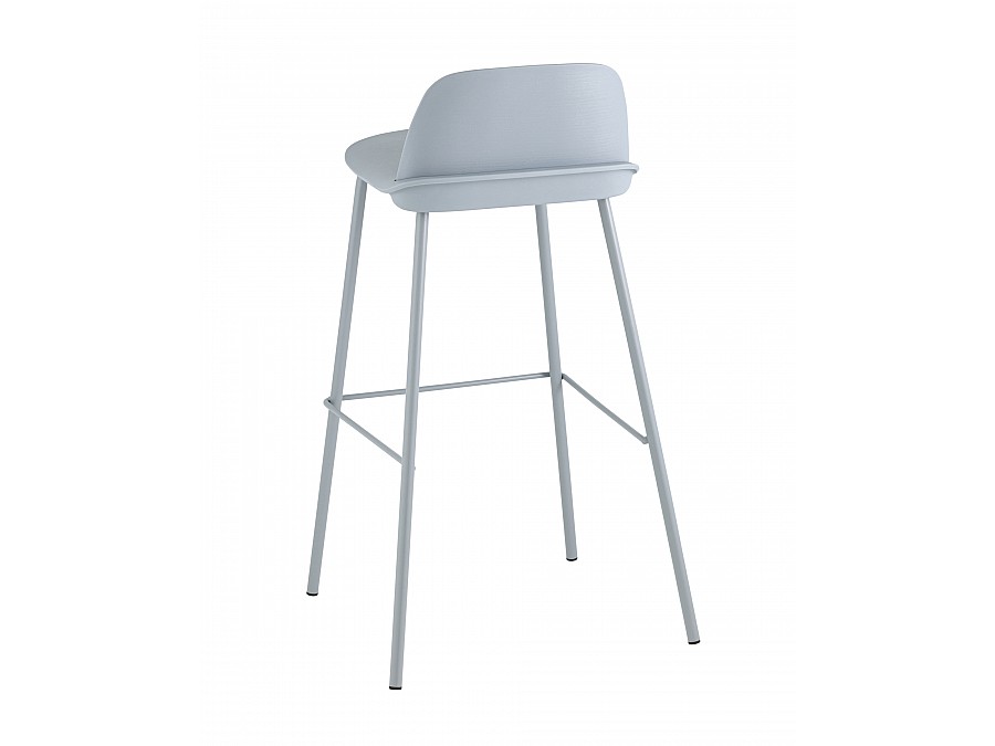 Стул барный Mist серо-голубой