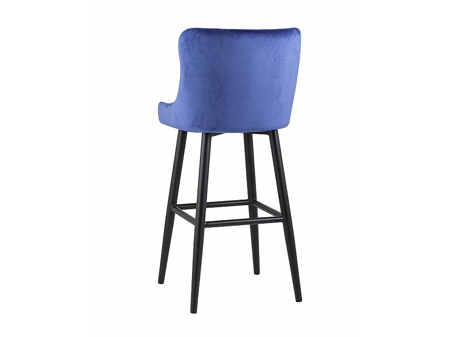 Стул барный Ститч велюр синий