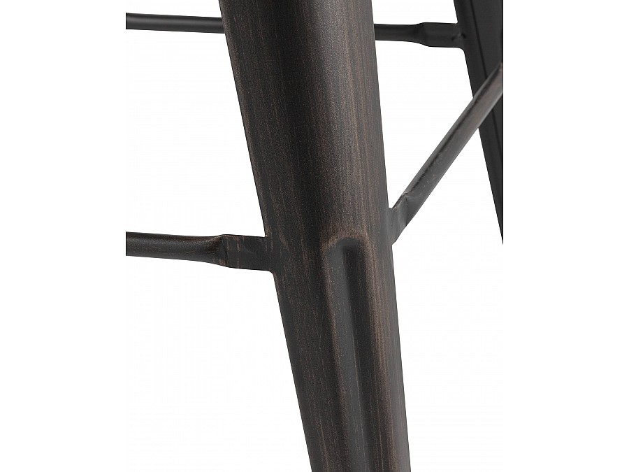 Стул барный TOLIX WOOD черный патина золото