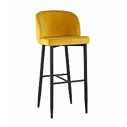 Стул барный Оскар велюр оранжевый