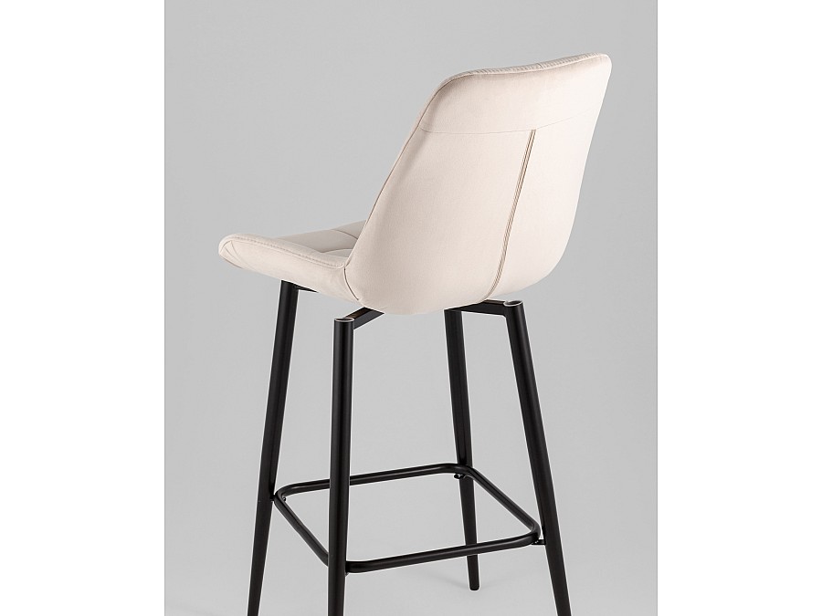 Стул барный Флекс с поворотным механизмом велюр бежевый