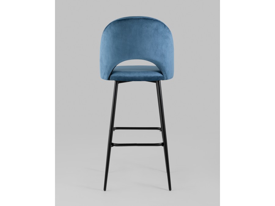 Стул барный Меган SN велюр пыльно-синий