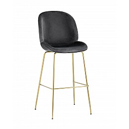 Стул барный Beetle со спинкой серый