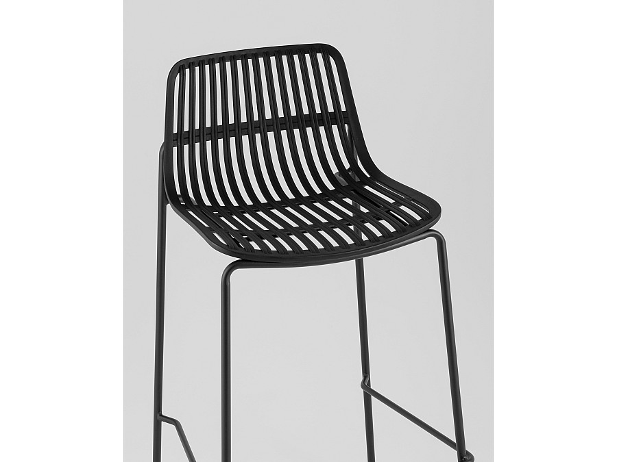 Стул барный Louran с подушкой чёрный