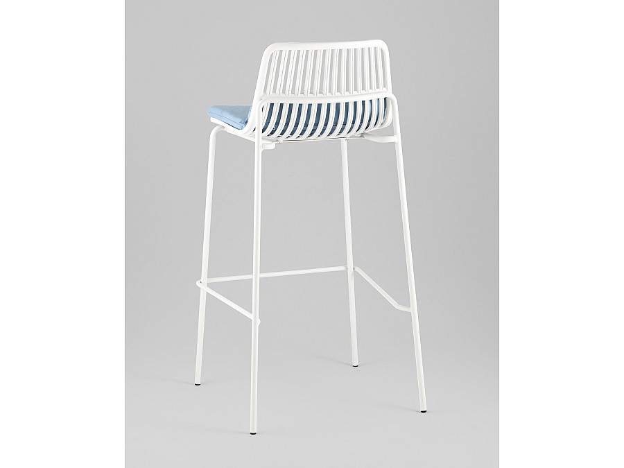 Стул барный Louran с подушкой белый
