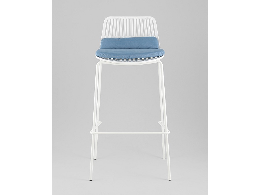 Стул барный Louran с подушкой белый