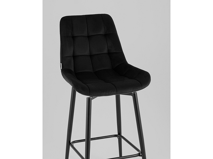 Стул барный Флекс с поворотным механизмом велюр черный