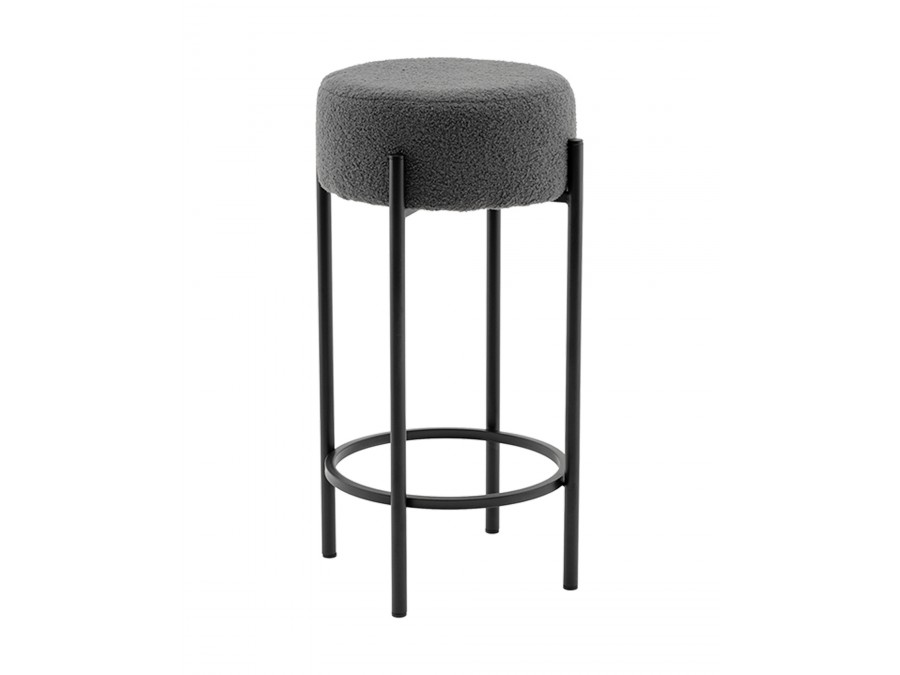 Стул барный Беккет букле темно-серый