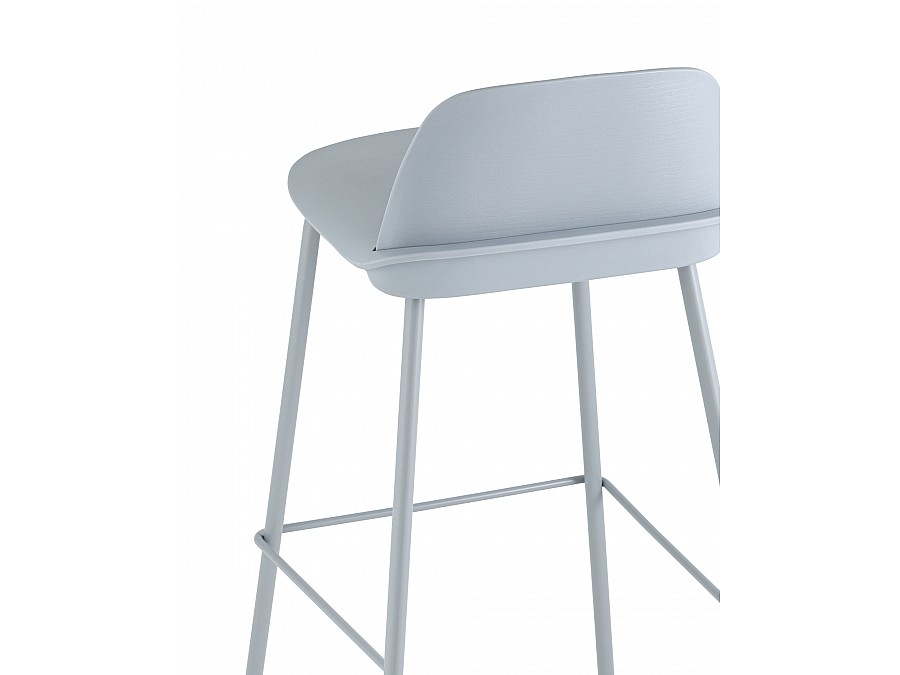 Стул барный Mist серо-голубой