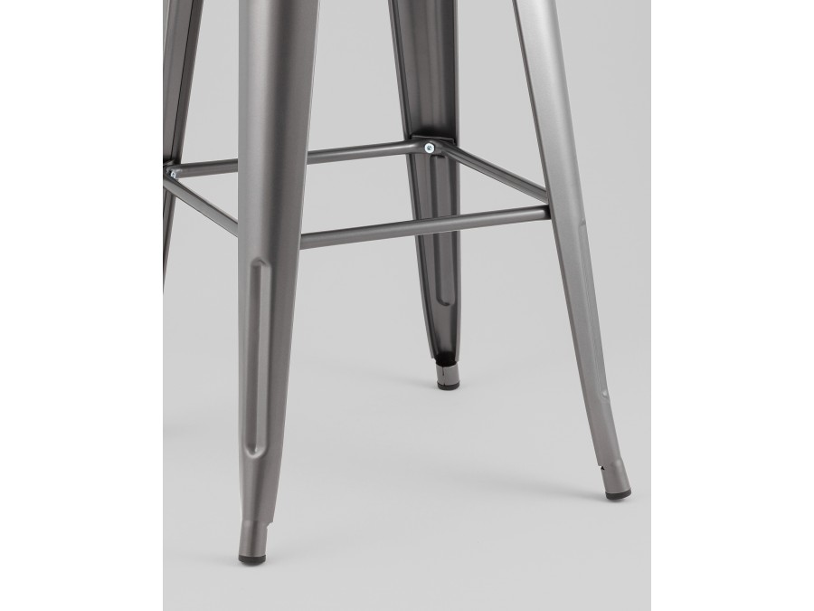 Стул барный TOLIX серебристый матовый KD