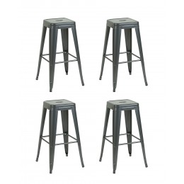 Стул барный TOLIX серебристый матовый KD 4 шт.