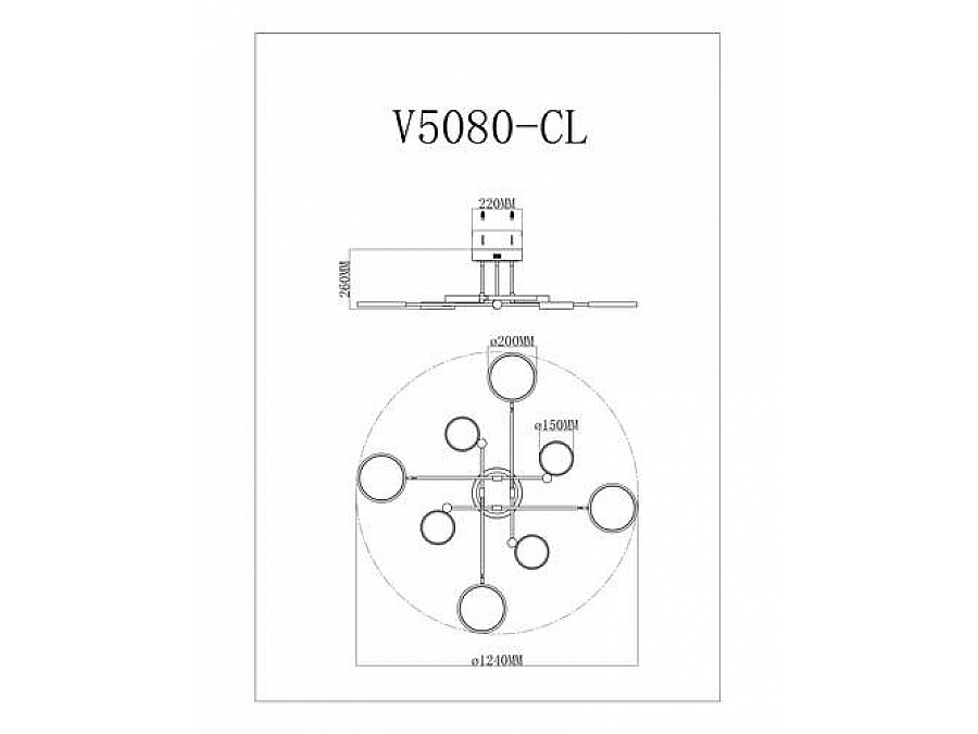 Светодиодная люстра на штанге Moderli V5080-CL Arista