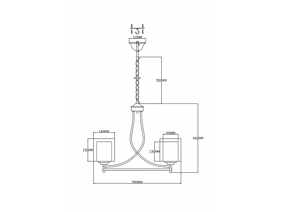 Люстра подвесная Moderli V2522-5P Maximilian 5*E27*60W