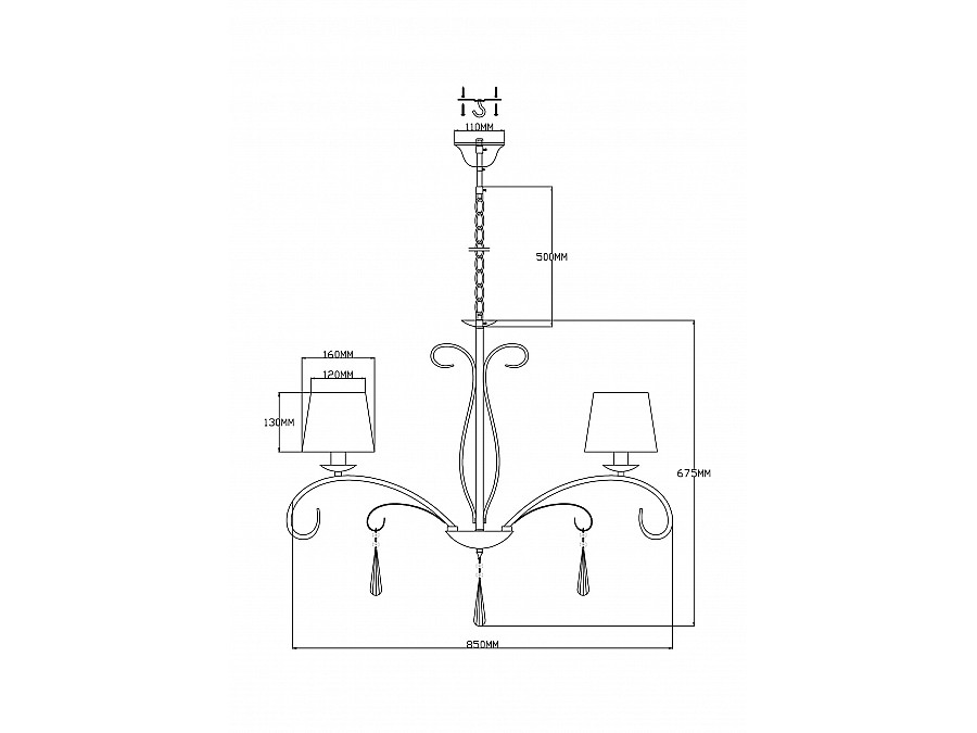 Люстра подвесная Moderli V2602-8P Aramco 8*E14*60W