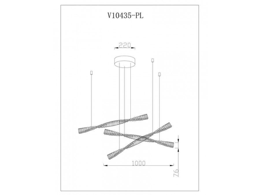 Светодиодная подвесная люстра Moderli V10435-PL Asti