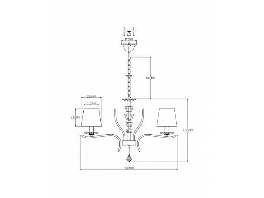 Люстра подвесная Moderli V2551-5P Silvestor 5*E14*60W