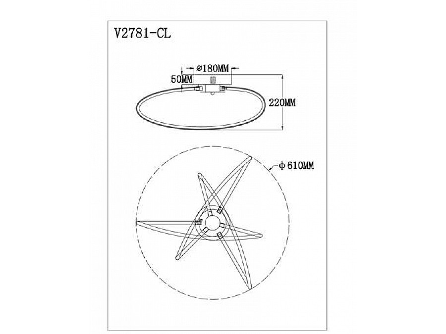 Светодиодная потолочная люстра с пультом Moderli V2781-CL Ello LED 126W
